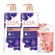 京东百亿补贴：力士（LUX）沐浴露套装幽莲魅肤750gX2送樱花200g香味持久男女士留香