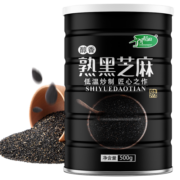 十月稻田 熟黑芝麻 500g (低温炒制 干吃 香醇饱满 五谷杂粮 白芝麻伴侣)