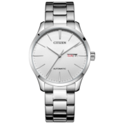 西铁城（CITIZEN）手表 自动机械白盘不锈钢表带商务男款NH8350-83AB