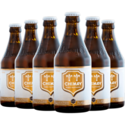 智美（Chimay）白帽啤酒 修道士精酿 啤酒 330ml*6瓶 比利时进口