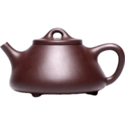 百年利永 宜兴纯全手工紫砂壶原矿紫泥子冶石瓢壶功夫茶具家用泡茶壶230cc 一壶四杯