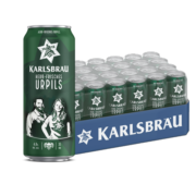 卡斯布鲁(KARLSBRÄU) 经典皮尔森啤酒 500ml*24听整箱装 德国原装进口