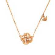 EMPORIO ARMANI 女士银绣球项链 EG3537221