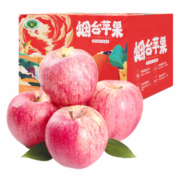 京东百亿补贴：烟台苹果 5斤装 单果190g+