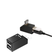 直插便携式多接口HUB分线器 usb3.0高速集线器 黑色