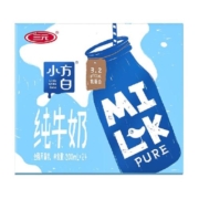 三元小方白纯牛奶200ml*24盒/箱 营养早餐搭配