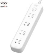 一体铜带！aigo 爱国者 插排 4位总控 全长1.8m
