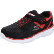 Skechers斯凯奇童鞋儿童运动鞋春秋缓震校园男女童学生鞋科技跑步鞋97680L 男童/黑色/红色/BKRD 27.5