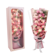 FirstLove33朵康乃馨玫瑰香皂花鲜同城配送母亲节520永生礼物送妈妈女友花