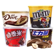 德芙巧克力旗舰店脆香米碗装黑巧克力礼盒装网红休闲零食大礼包