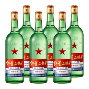 88VIP、概率券：红星 绿瓶 1680 二锅头 清香纯正 56%vol 清香型白酒 750ml*6瓶 整箱装