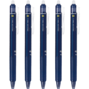 百乐（PILOT）按动中性笔 摩磨擦子弹头彩色水笔 蓝黑色 0.5mm 5支装  LFBK-23EF可擦笔