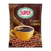 Super超级牌马来西亚进口原装黑咖啡经典醇黑美式速溶咖啡2g*100s