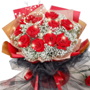 花旺鲜花速递11朵红玫瑰花束生日礼物送女朋友同城配送|dy106