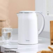 PLUS会员，Midea 美的 MK-SH17M301a 304不锈钢电热水壶  1.7L