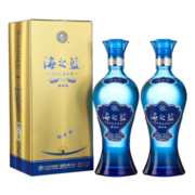 YANGHE 洋河 海之蓝 蓝色经典 旗舰版 46%vol 浓香型白酒 520ml*2瓶 礼盒装