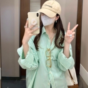 2023新款韩版衬衫女春夏新设计感宽松中长款薄款防晒开衫上衣JZ