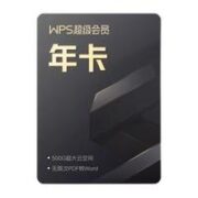 WPS 金山软件 超级会员年卡 1年