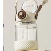 YeeHoO 英氏 婴儿吸管杯 600ml+ 带杯套