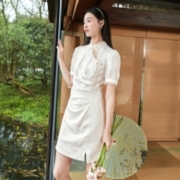 10点开始：3COLOUR 三彩 女士改良旗袍裙 D372I1021L1002
