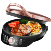 美的（Midea） 电饼铛 家用双面加热电饼档煎饼锅 可做三明治 旋控式加深加大烤盘早餐机煎烤机烙饼锅 无极档位丨WJH3002（JK30EASY202）