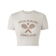 ARIALEISURE 美式复古t恤女短款运动上衣健身房跑步短袖瑜伽服夏