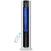 美的（Midea） 空调扇遥控冷风扇冷风机单冷水冷塔式扇制冷气器家用摆风无叶小空调扇 AAC12AR 白色