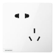 SIEMENS 西门子 皓彩系列  10A斜五孔插座 雅白色