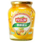 欢乐家 糖水黄桃罐头 新鲜水果罐头900g 休闲零食 方便速食