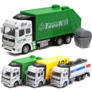 精致仿真！凌速 合金仿真模型玩具车 6607-1 城市运输垃圾车