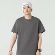 简约百搭！JEANSWEST 真维斯 男士240g圆领T恤