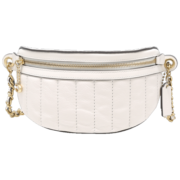 蔻驰COACH【官方直供】奢侈品女士小号腰包白色羊皮革C0851B4HA