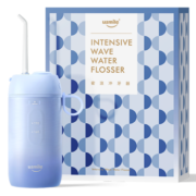 usmile笑容加冲牙器 洗牙器 水牙线 洁牙器 洁牙机 伸缩便携冲牙器 密浪冲牙器 冰蓝 礼物情侣
