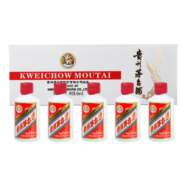 茅台（MOUTAI） 贵州茅台酒  53度茅台酱香型白酒 飞天白色 白条 条茅50ml*5瓶