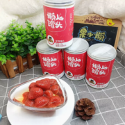 入口清甜！天同果小懒 草莓罐头 312g*4罐