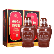 PLUS会员：汾酒 山西 汾酒 杏花村酒 老白汾10 53度 475mL *2瓶 清香型白酒