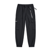 太平鸟男装 黑色大口袋工装裤男 S-XL