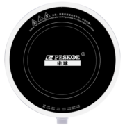 半球（PESKOE） 圆形电磁炉 家用电磁灶 多功能迷你小电炉灶 火锅炉套装 2200W无极旋钮调温 简约白【单机款】