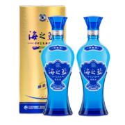 PLUS会员：YANGHE 洋河 海之蓝 蓝色经典 52%vol 浓香型白酒 520ml*2瓶 双支装