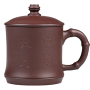 香自吟 紫砂茶杯宜兴原矿程世彪手工功夫茶具茶杯水杯子礼盒装家用送礼 450ML 程世彪紫泥宁静致远杯