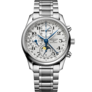 浪琴(Longines)瑞士手表 名匠系列 月相机械钢带男表 L26734786
