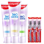 高露洁（Colgate）360°玻尿酸精粹养龈3+3牙膏套装（净澈180g+俢愈180g+舒爽180g）
