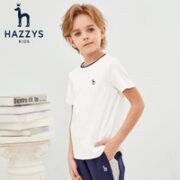 HAZZYS 哈吉斯 男童短袖圆领衫