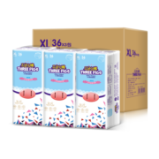三只小猪Thethreepiggy3D轻薄拉拉裤XL码108片(12-17KG)