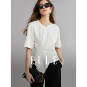 20点开始：ELLE 她 女士不对称T恤 ET3398301A1