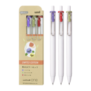 三菱（uni）UMN-S-05小浓芯按动中性笔 uni-ball one秋季限定系列 0.5mm办公手账彩色学生考试用签字笔 3支装