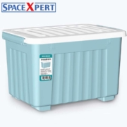 京东百亿补贴: SPACEXPERT 塑料收纳箱 80L蓝色单只   带轮