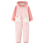 i-baby牛奶绒连体家居服 全家亲子装恒温家居服 可爱造型保暖卡通 【儿童连体家居服】快乐兔兔 100码【参考身高90-100cm】