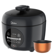 美的（Midea）智能电压力锅小高压锅2.5L宿舍多功能高压快煮智能预约开盖收汁压力锅YL25E331（1-3人食用）