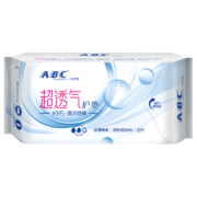 ABC KMS丝薄棉柔透气卫生护垫163mm*22片(轻薄透气)  新老包装随机